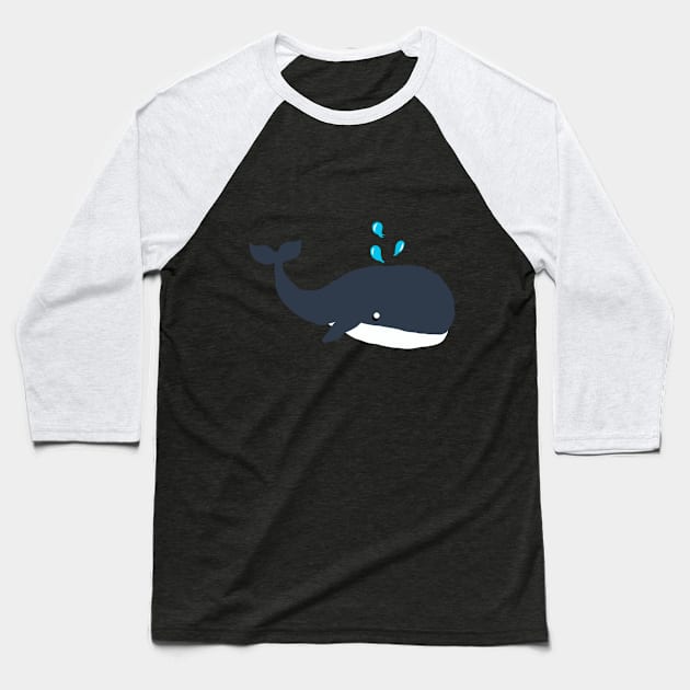 Whale Baseball T-Shirt by SweetAnimals